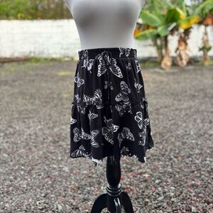 No Boundaries Black & White Butterfly Skirt